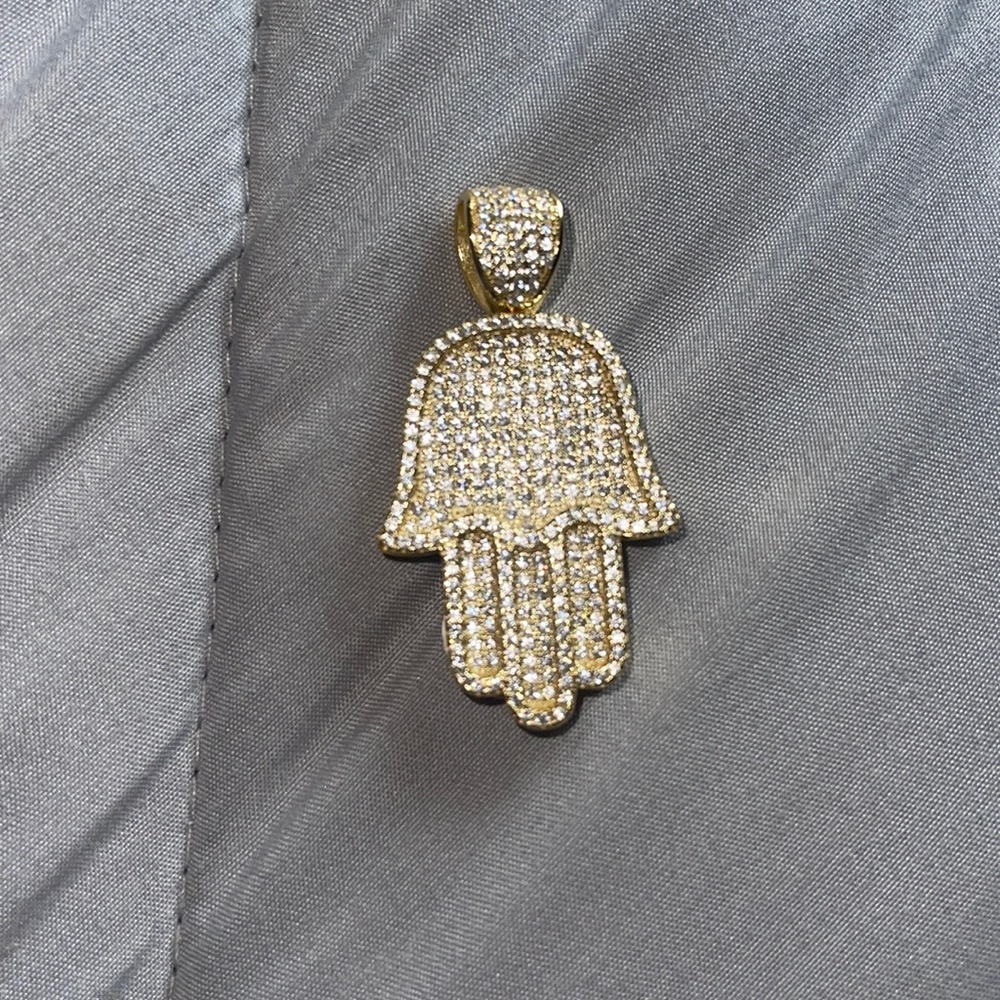 Hamsa charm gold filled - Picture 3 of 4